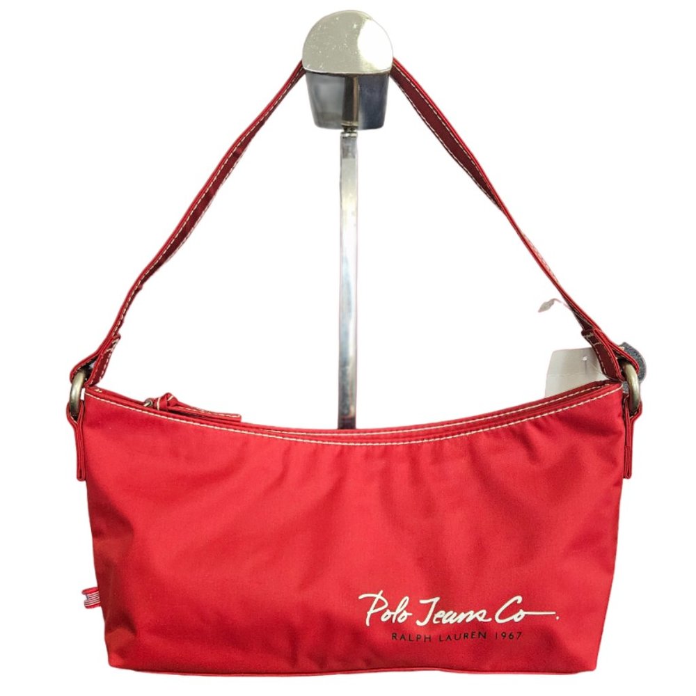 POLO JEANS CO. by Ralph Lauren NWT Vintage Y2K Nylon Small Bag/Baguette – Red